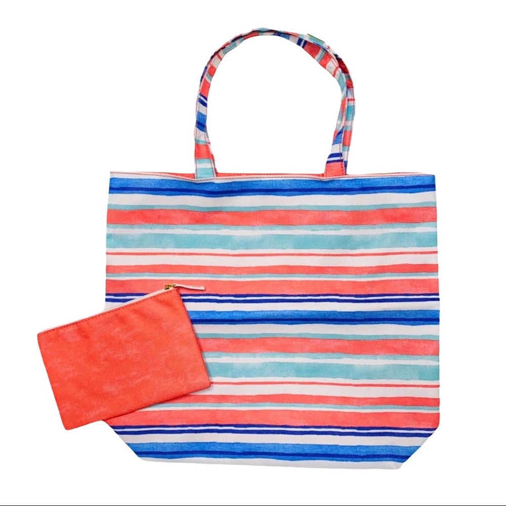 💙💙NWOT Estée Lauder Watermelon Striped Tote